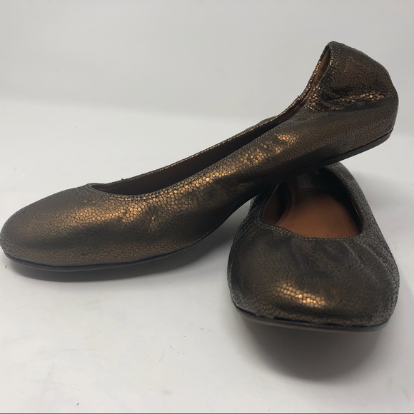 bronze flat shoes